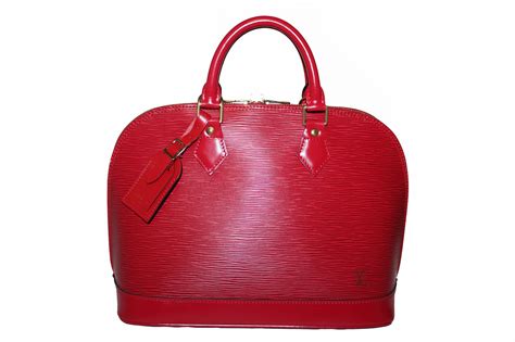 louis vuitton red square box purse|louis vuitton alma epi black.